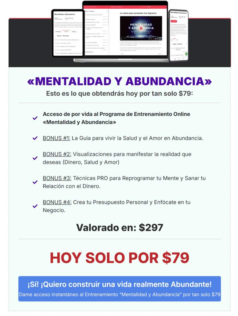 Programa de Entrenamiento Mentalidad y Abundancia