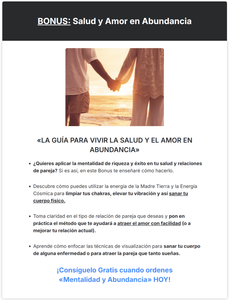 Bonus: La guía para vivir la salud y el amor en abundancia